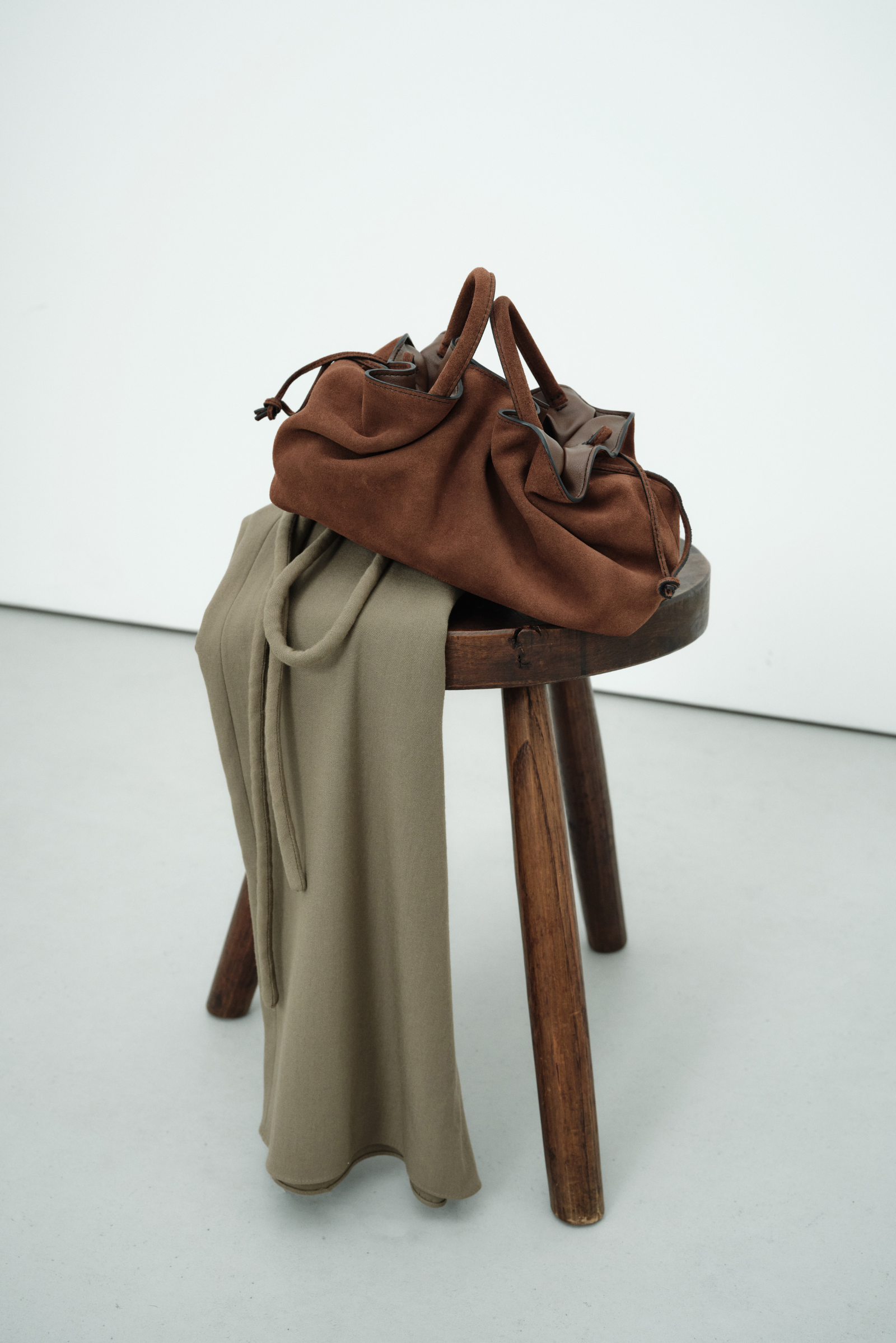 Mila Brown Suede Medium Tote