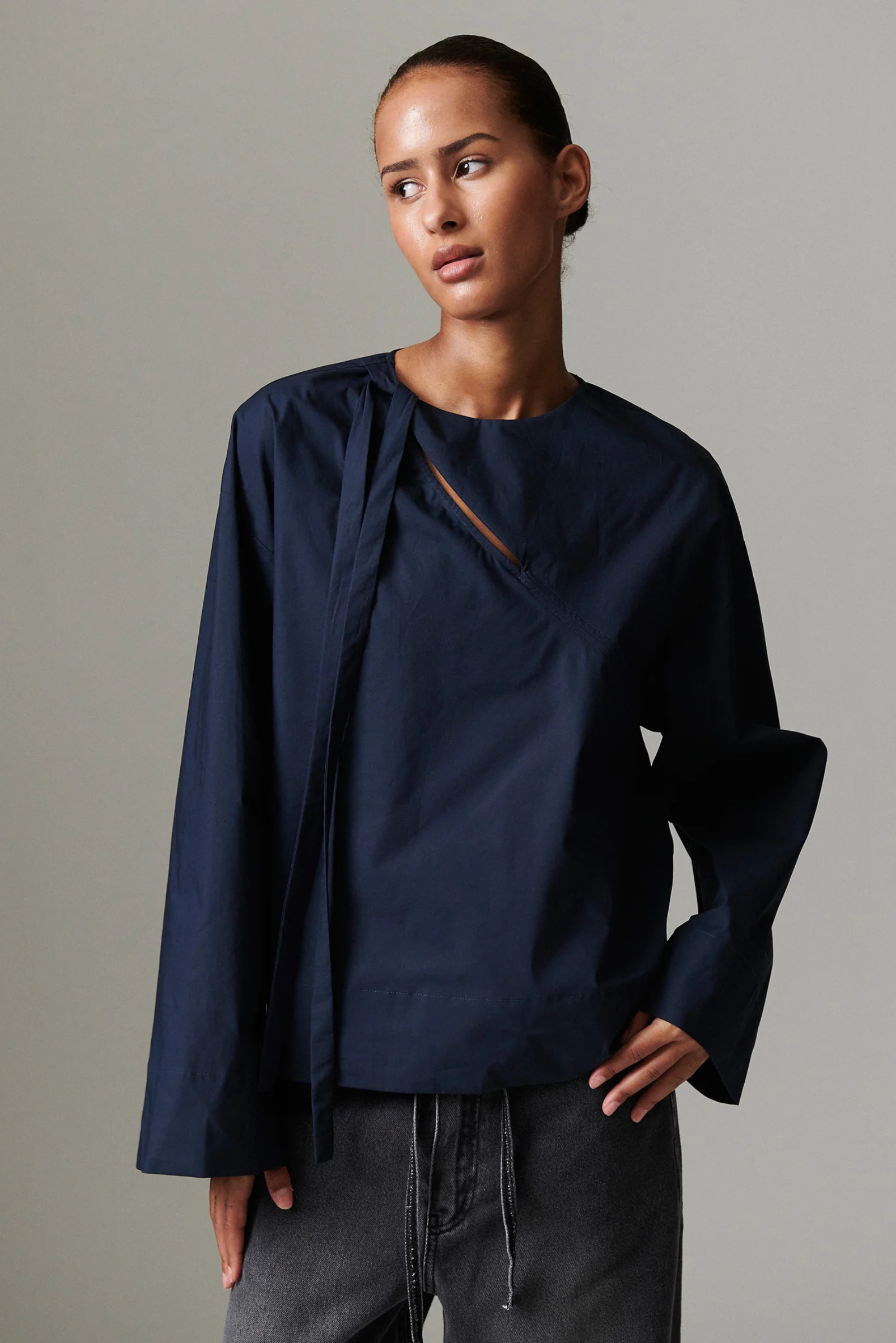 Sivie Solid Cotton Blouse