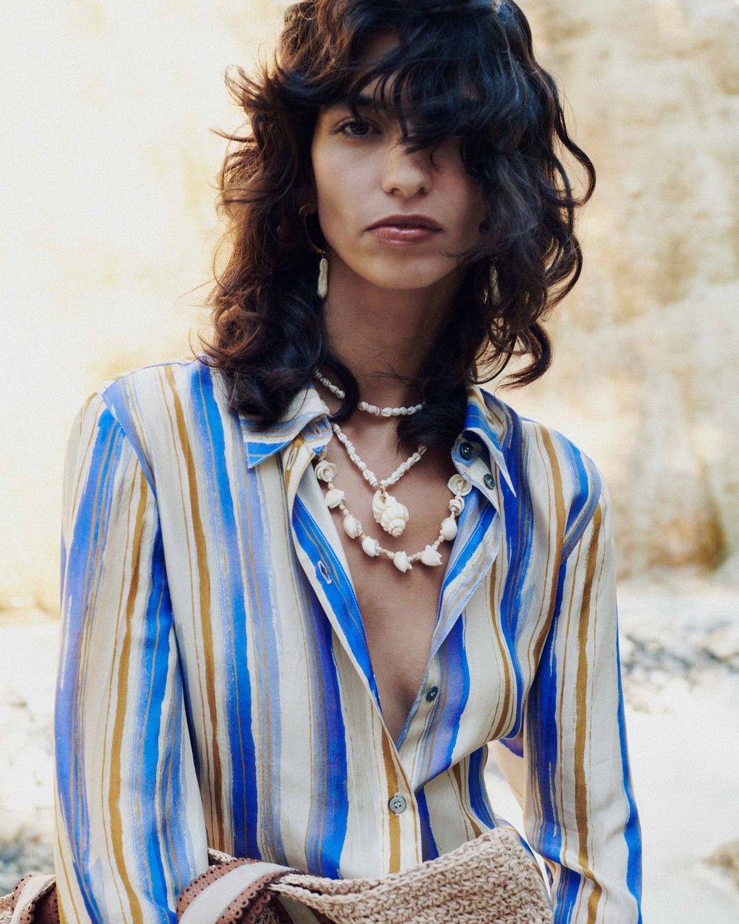 Clethra Silk Striped Shirt