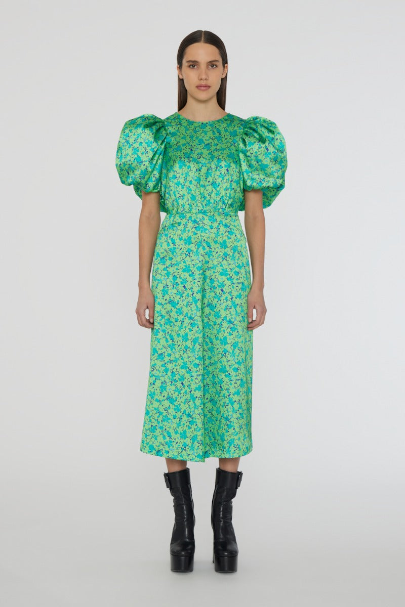 Midi Puff Sleeve Dress