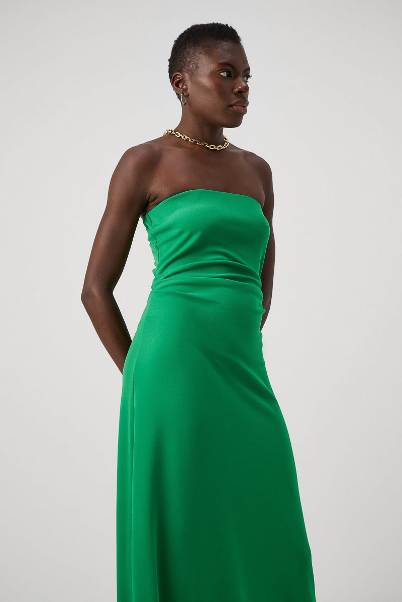 Vivienne All Day Ruched Jersey Dress Fern Green