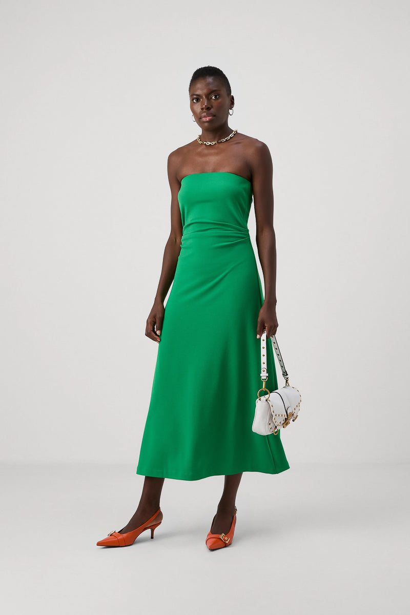 Vivienne All Day Ruched Jersey Dress Fern Green