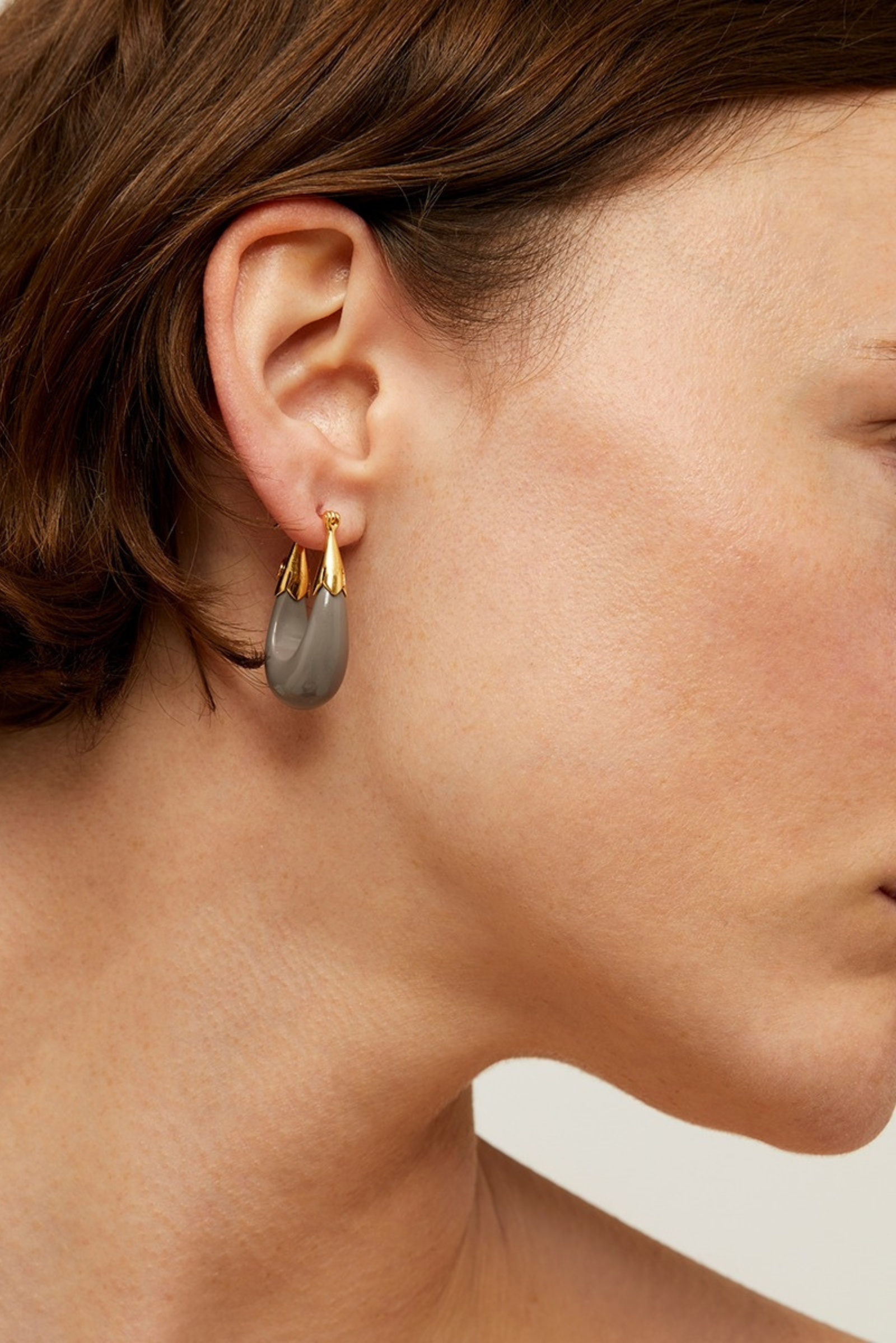Ecume Hoop Earrings Grey
