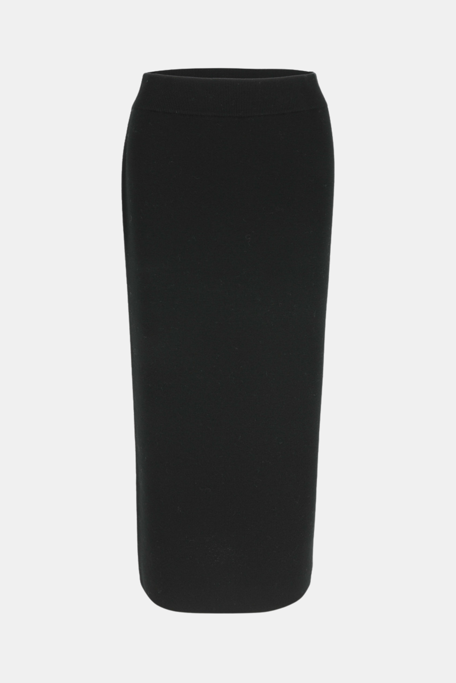 Merino Midi Pencil Skirt Black