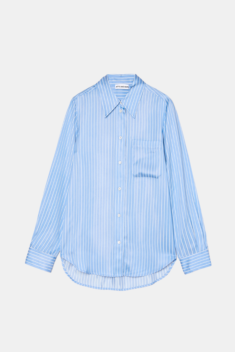 Timothy Satin Striped Shirt