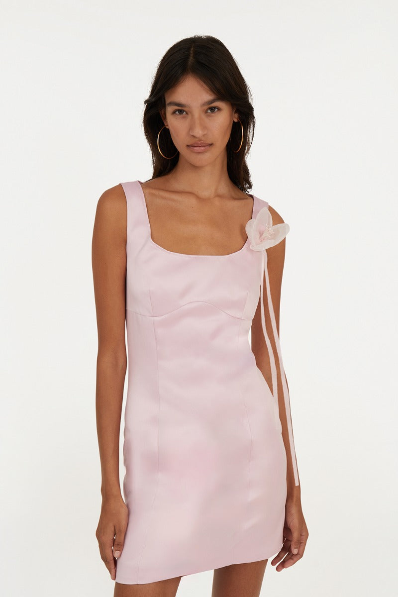Satin Flower Dress