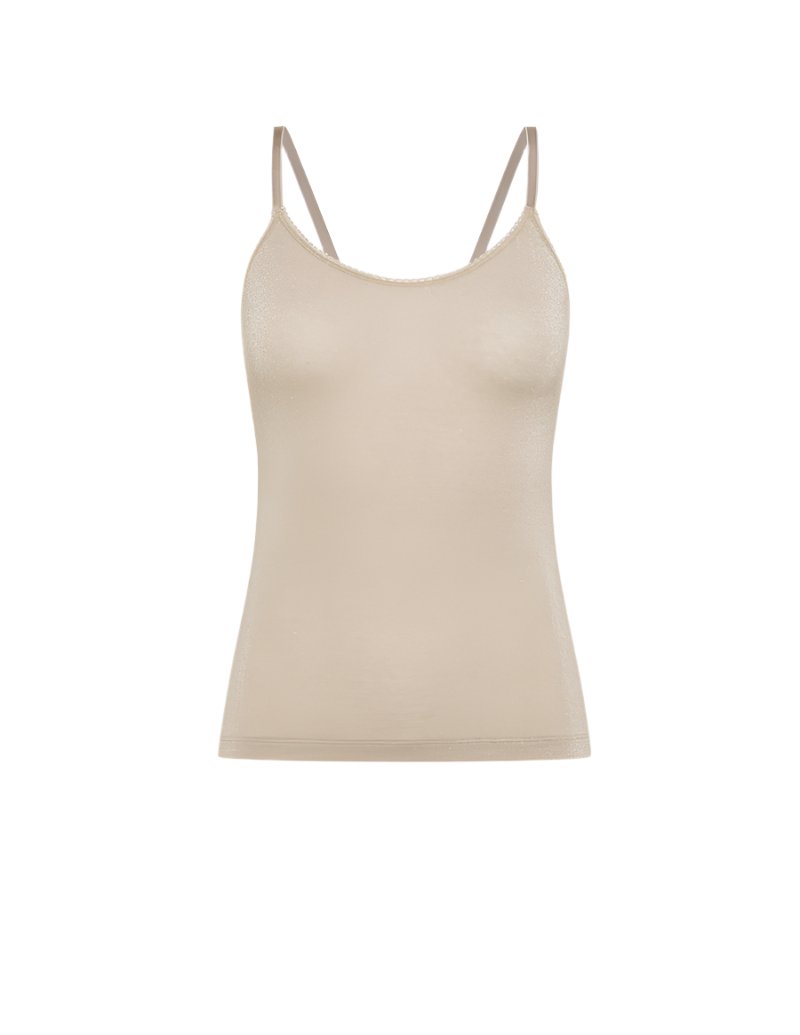 Airella Top in Lurex Jersey Sand