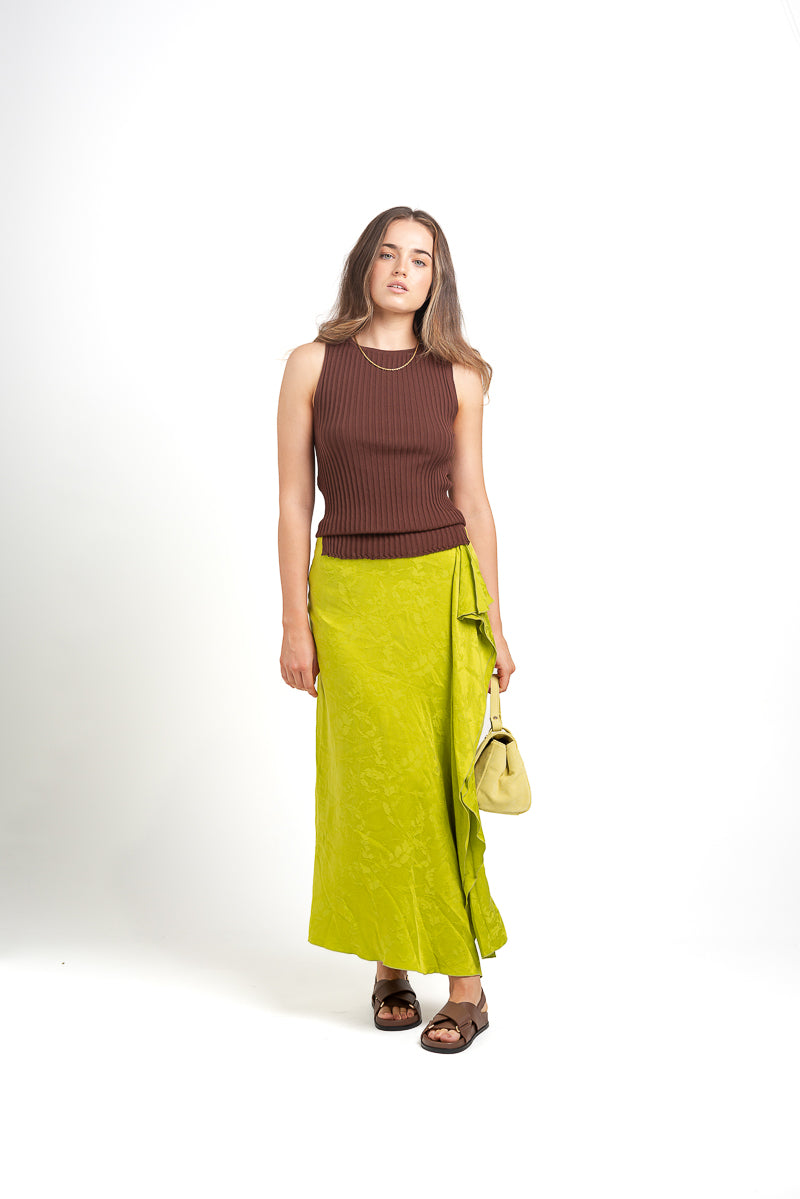 Georgina Jacqaurd Cupro Midi Skirt