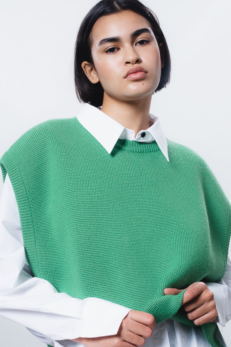 Merino Crew Neck Vest