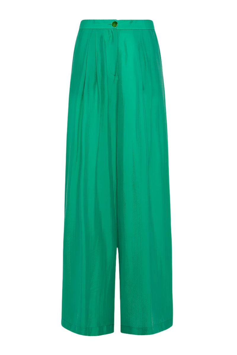 Patrice Jacquard Cupro Wide Leg Trousers