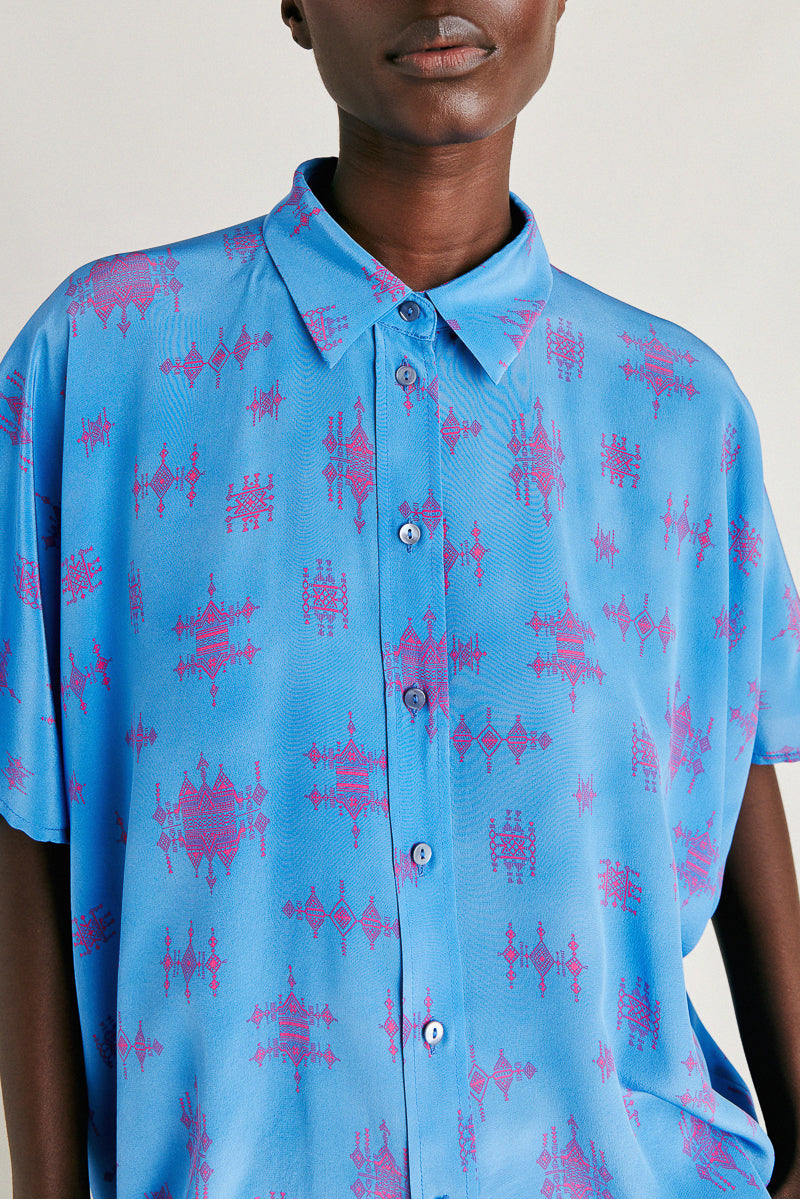 Brooklyn Printed Crepe Silk Shirt