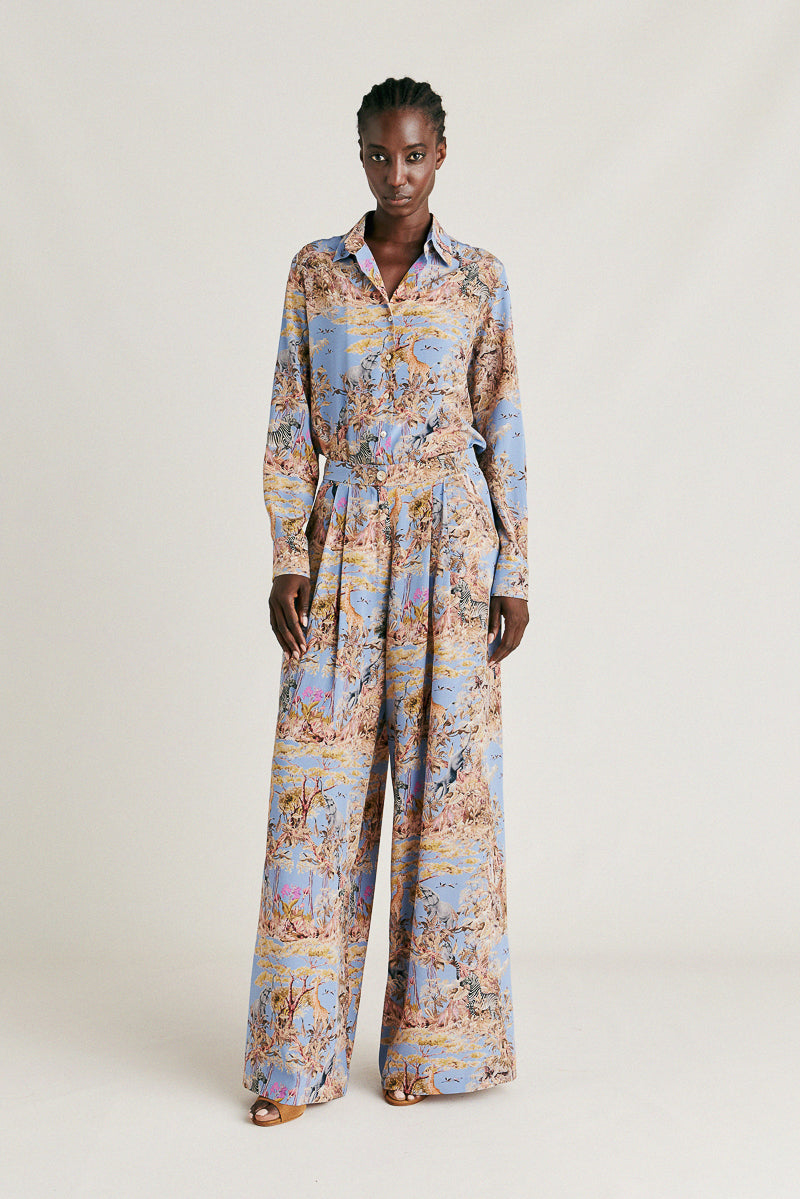 Patrice Crepe De Shine Silk Trousers