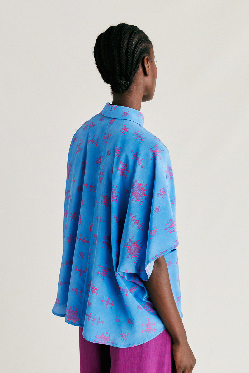 Brooklyn Printed Crepe Silk Shirt