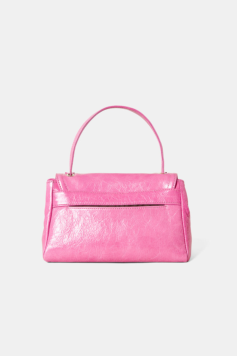 Petit Flore Bag in Naplak Leather in Fushcia