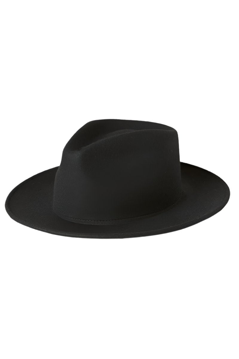 Sebastien Wide Brim Felt Hat in Black