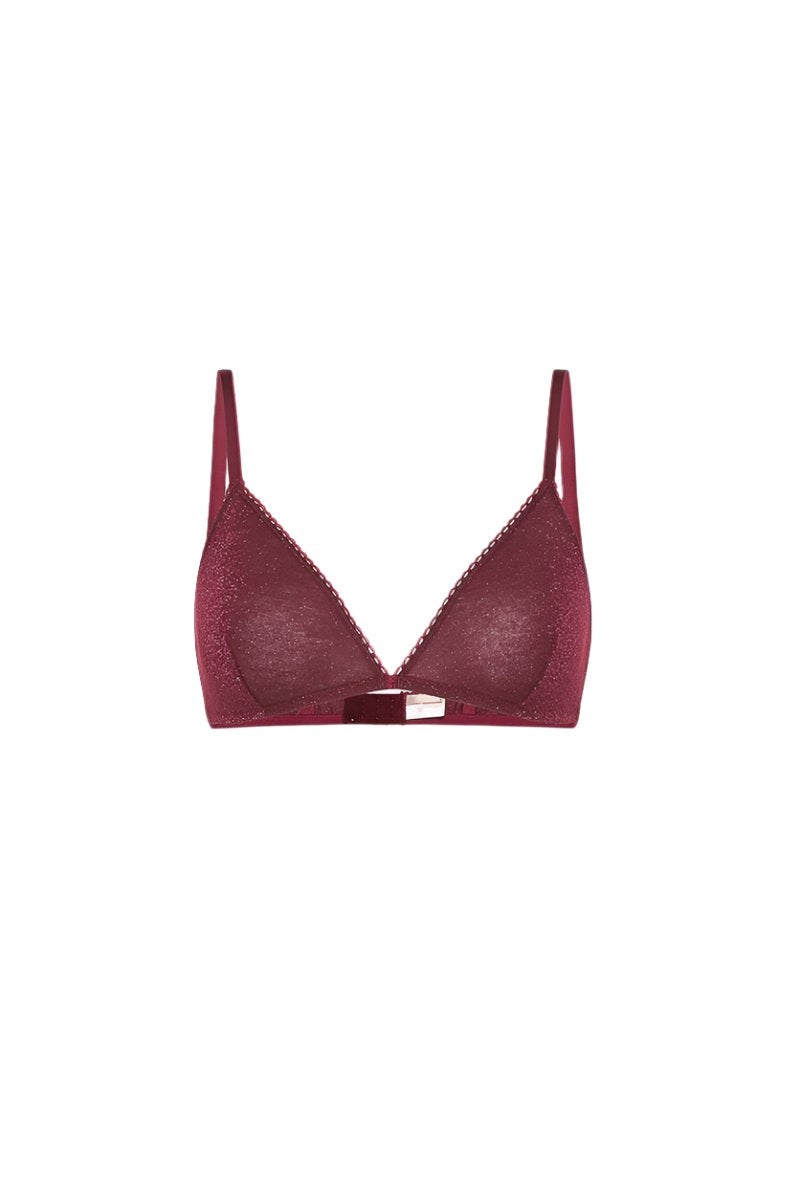 Tutu Bra in Lurex Jersey in Wine Red