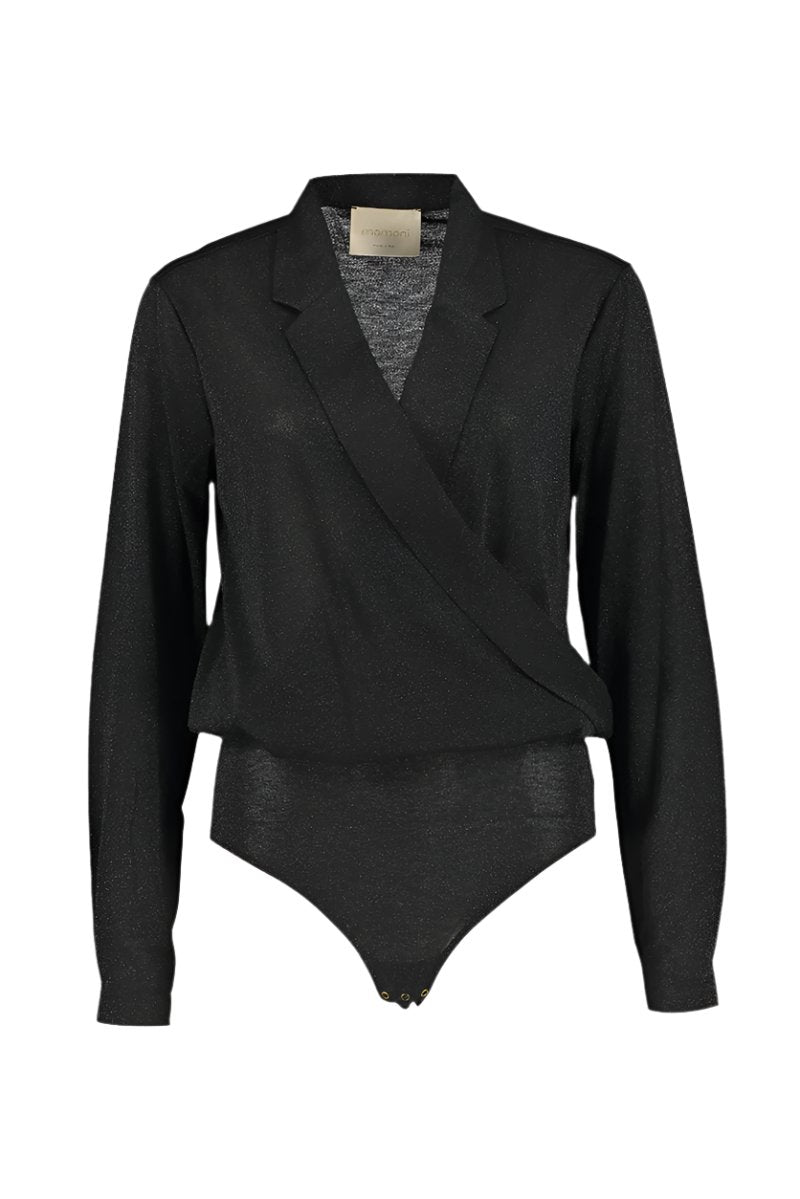 Fridolin Bodysuit in Lurex Jersey in Black