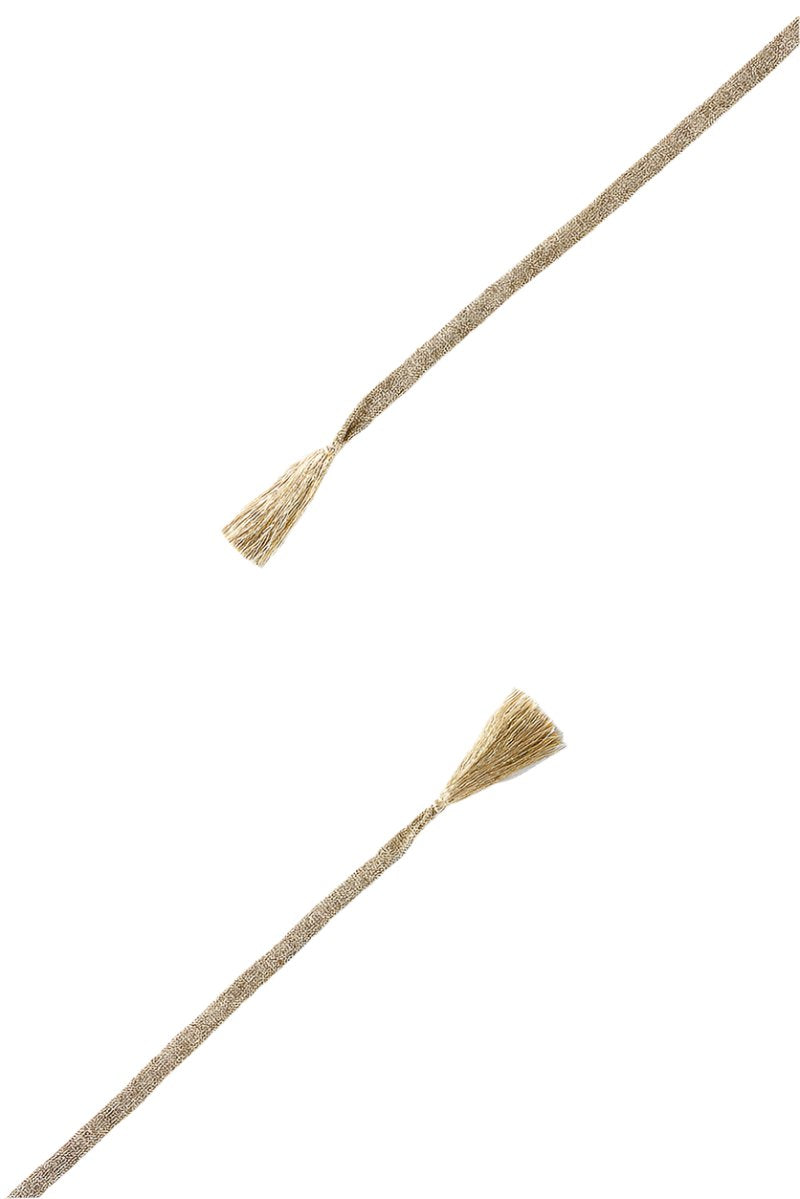 Ontano Lurex Tassel Belt in Gold