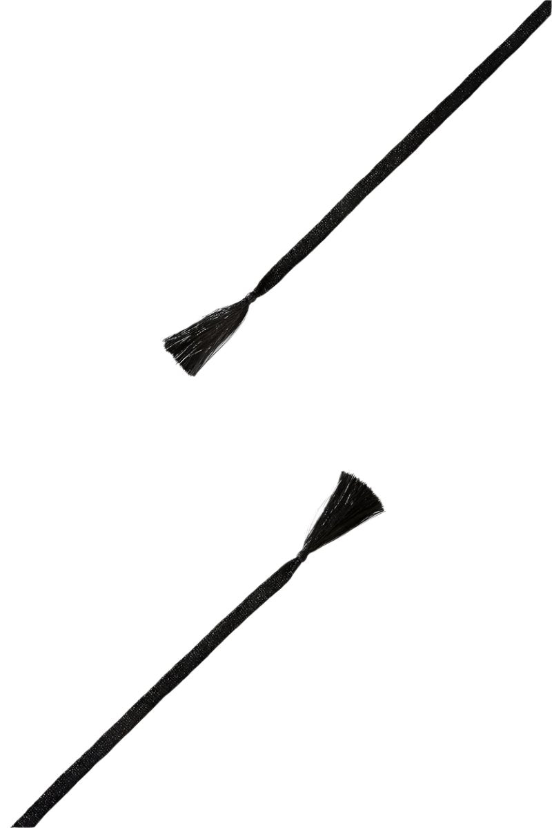 Ontano Lurex Tassel Belt in Black