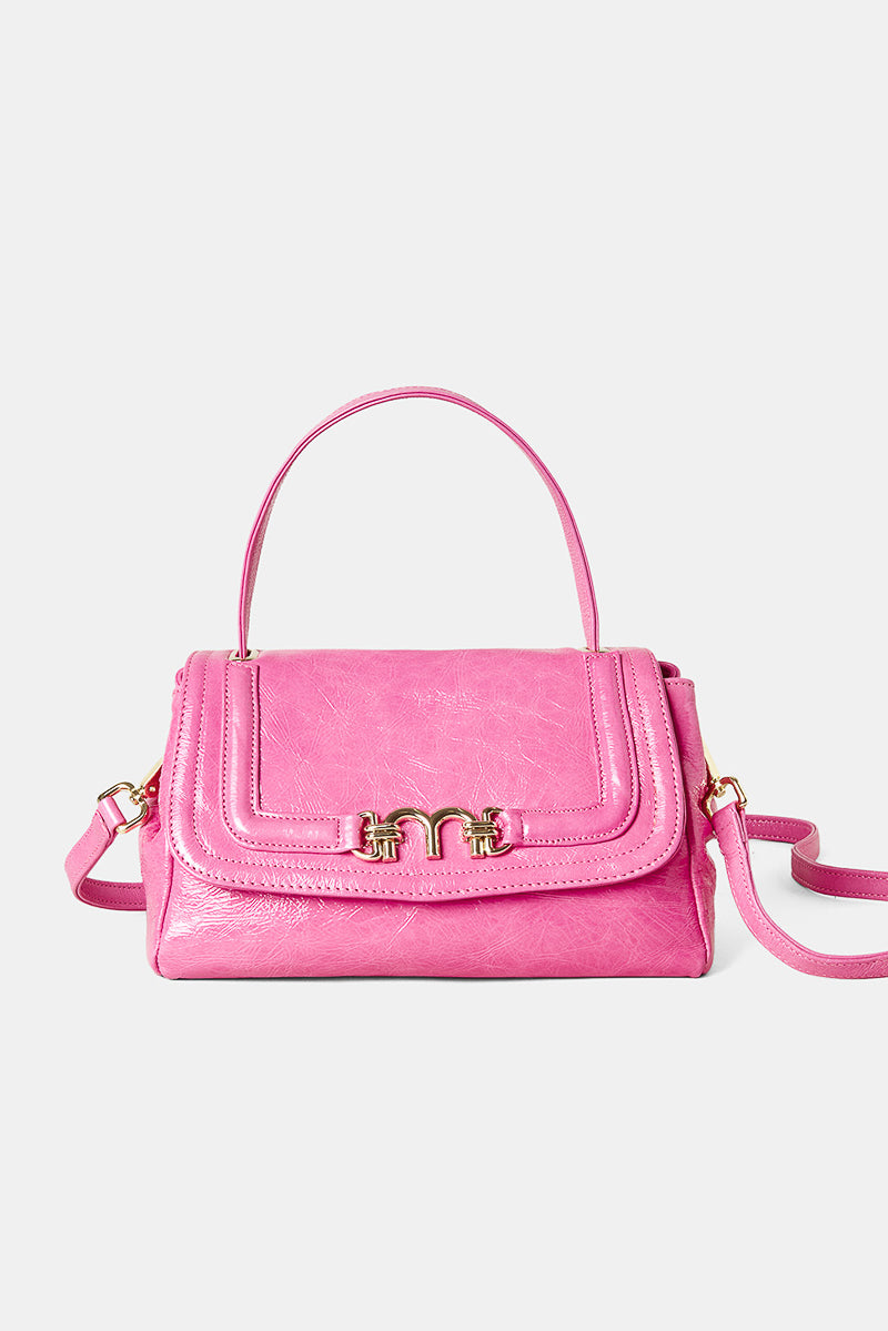 Petit Flore Bag in Naplak Leather in Fushcia