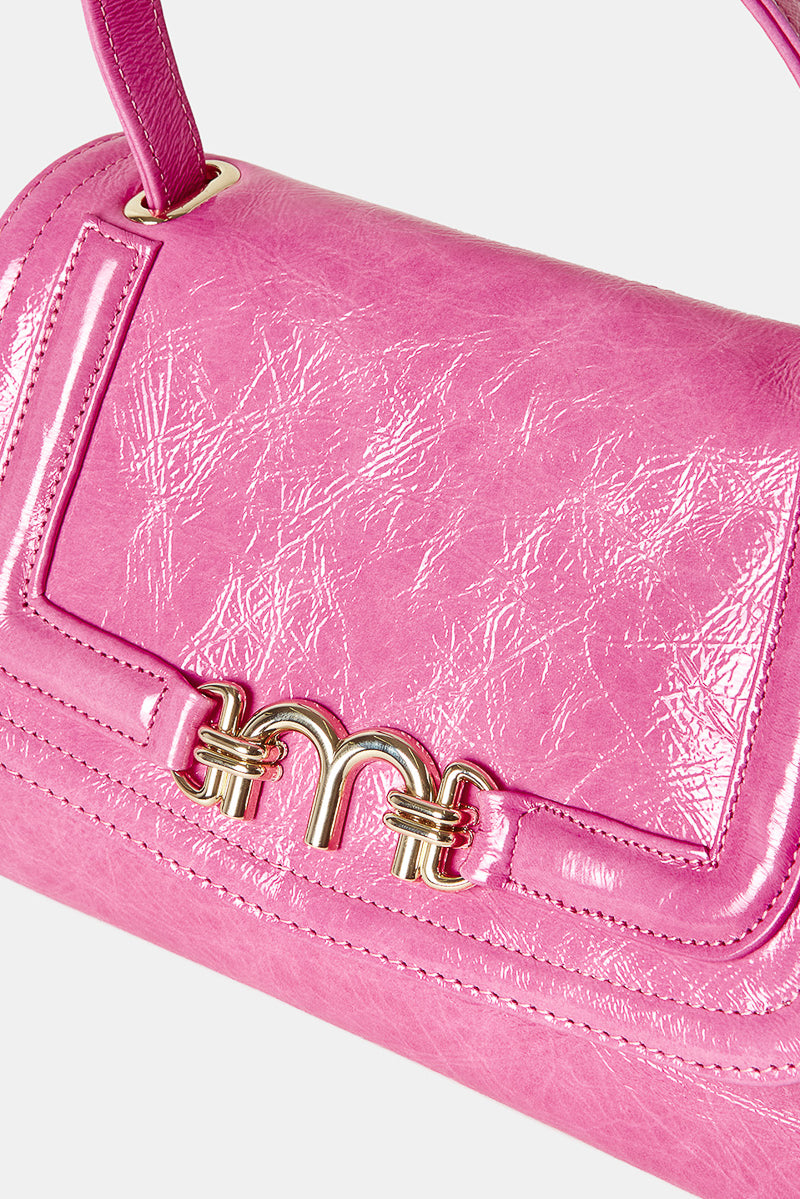 Petit Flore Bag in Naplak Leather in Fushcia