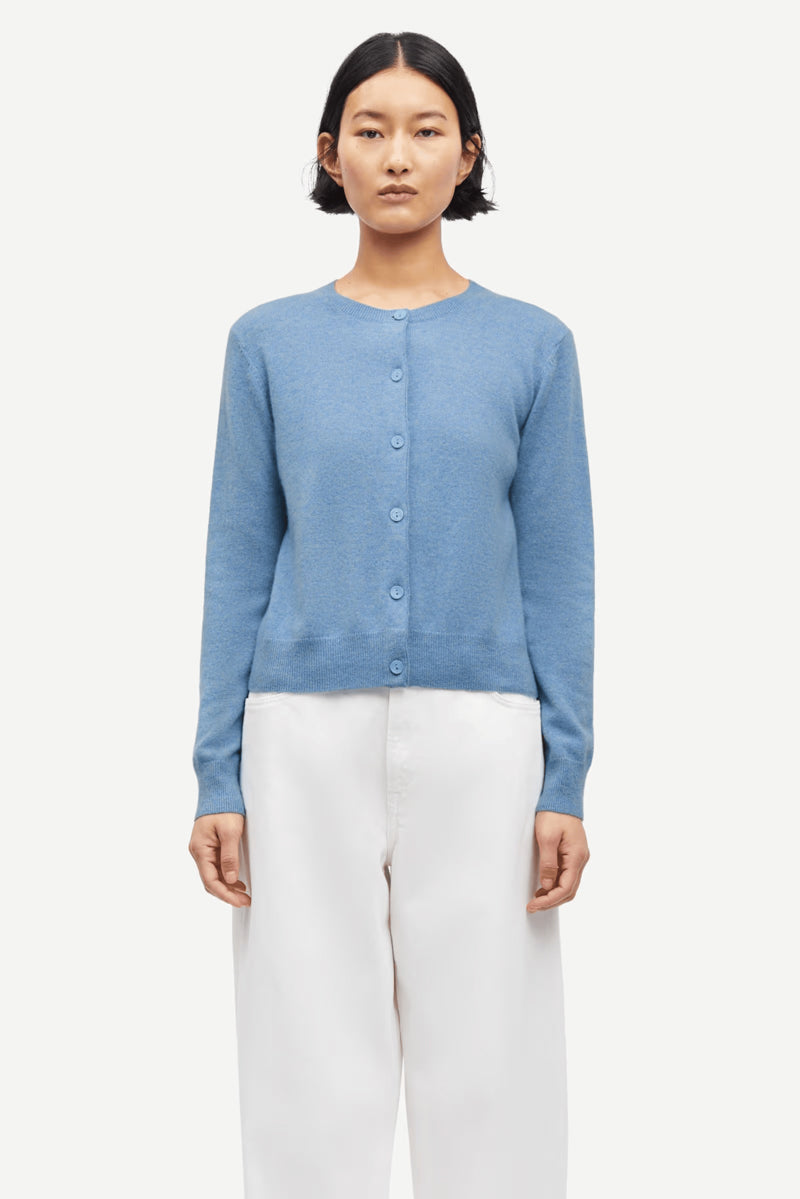 Saboston Cashmere Cardigan Blue Denim