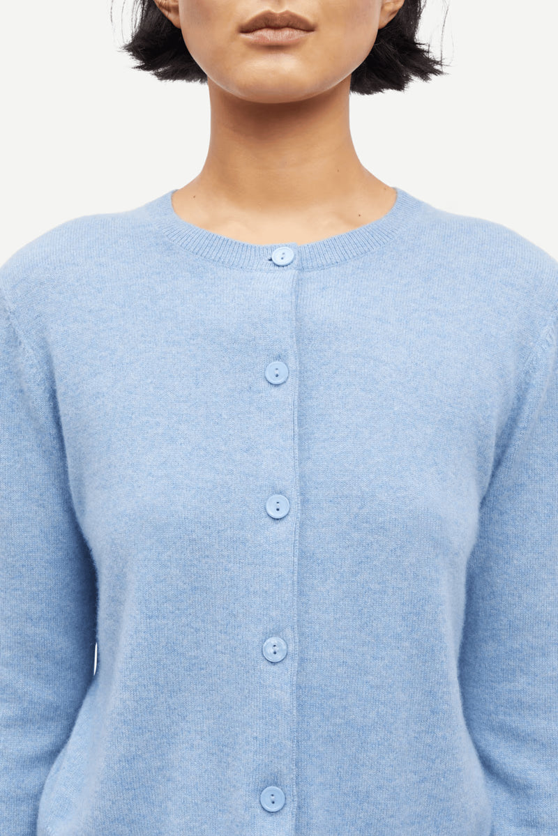 Saboston Cashmere Cardigan Blue Denim