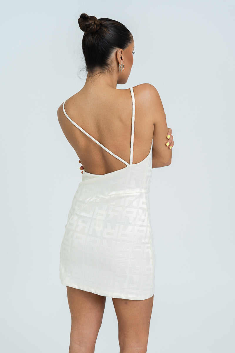 Jacquard Open Back Dress