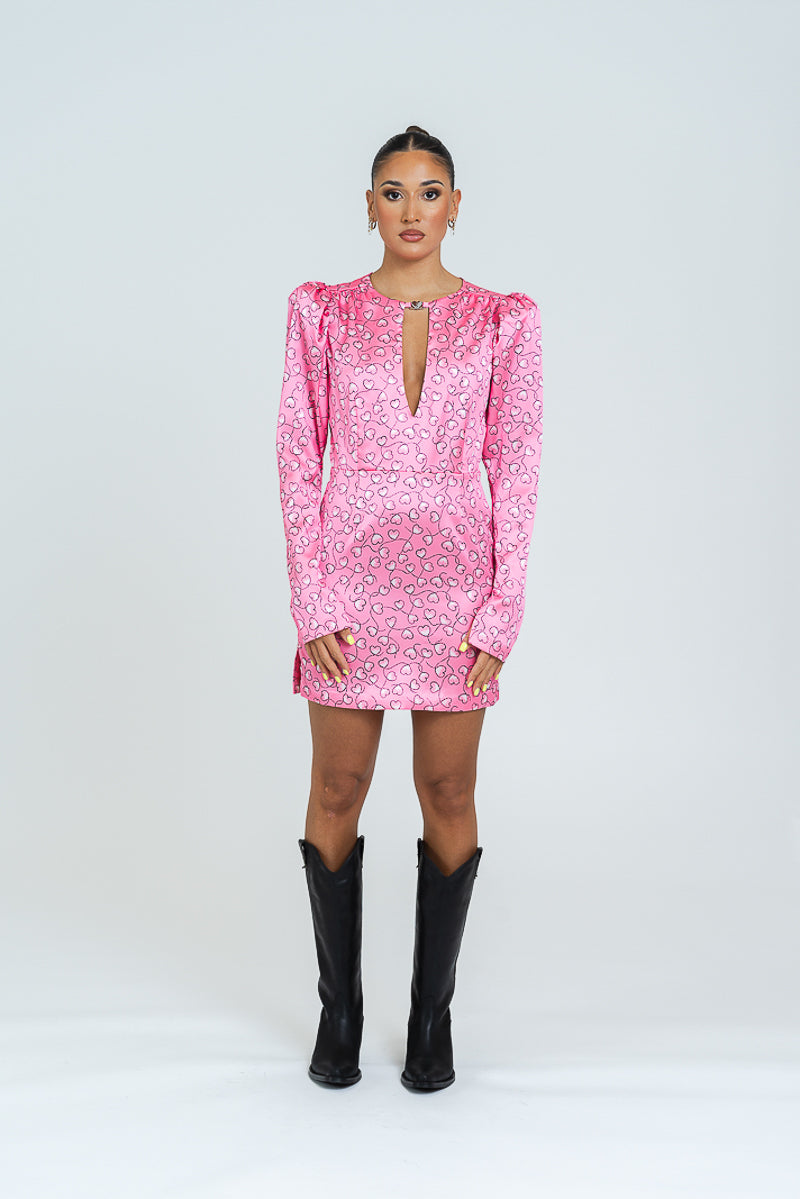 Satin Mini Cutout Dress