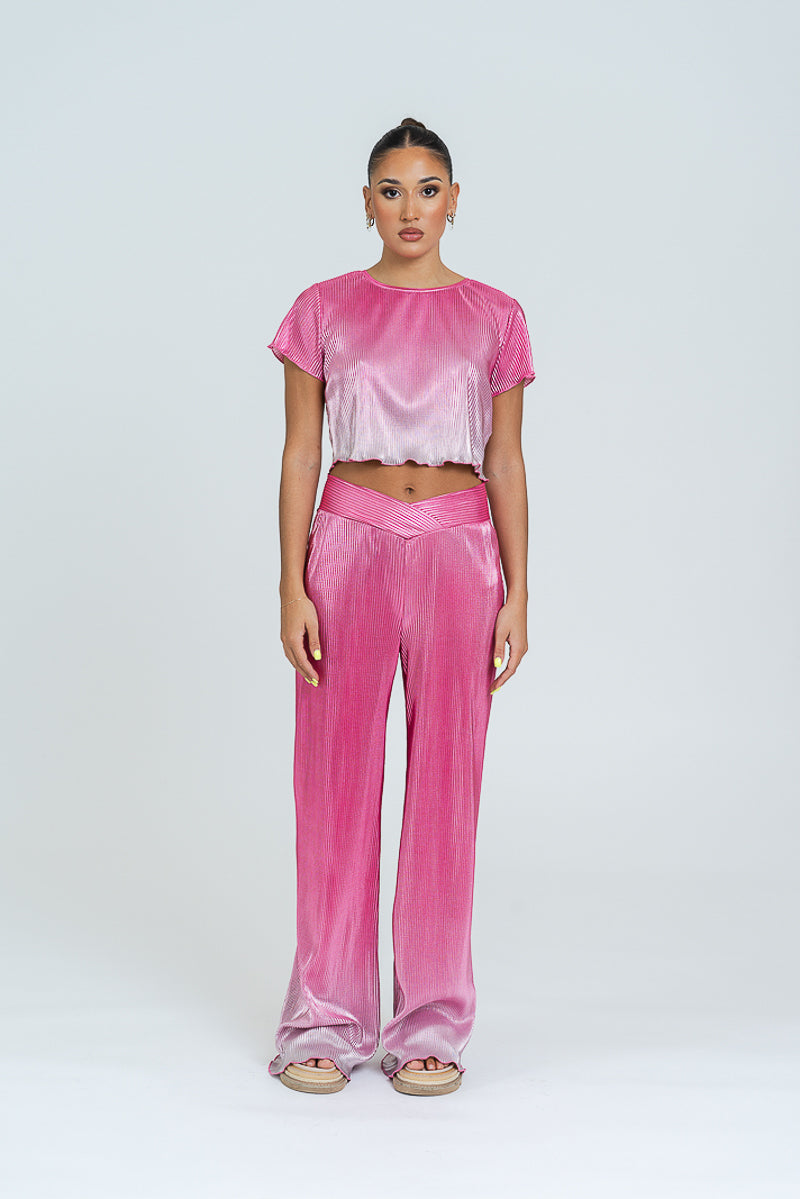 Gradient Plissé Pants
