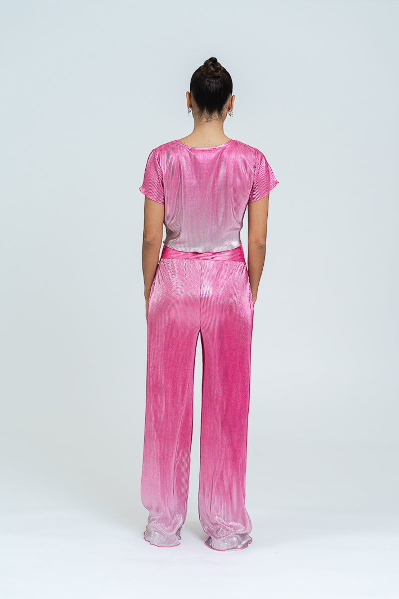Gradient Plissé Pants