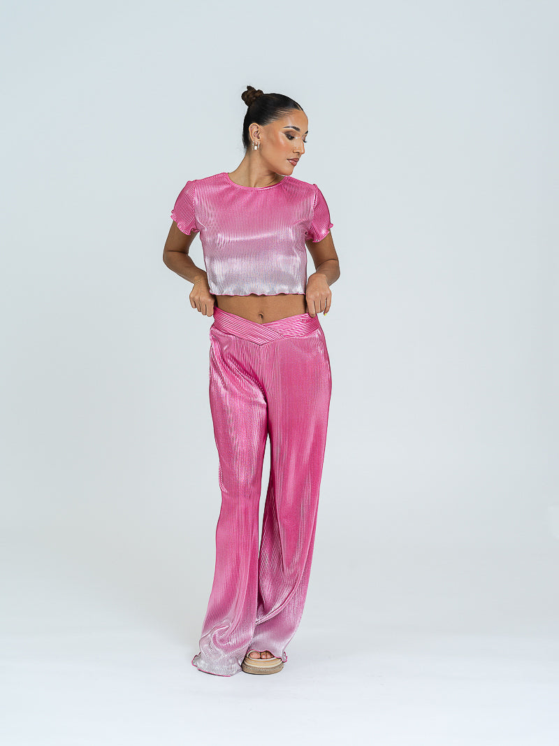 Gradient Plissé Pants