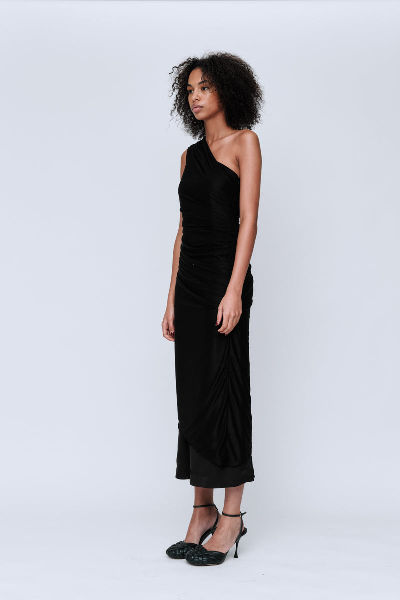 Eva One Shoulder Maxi Dress