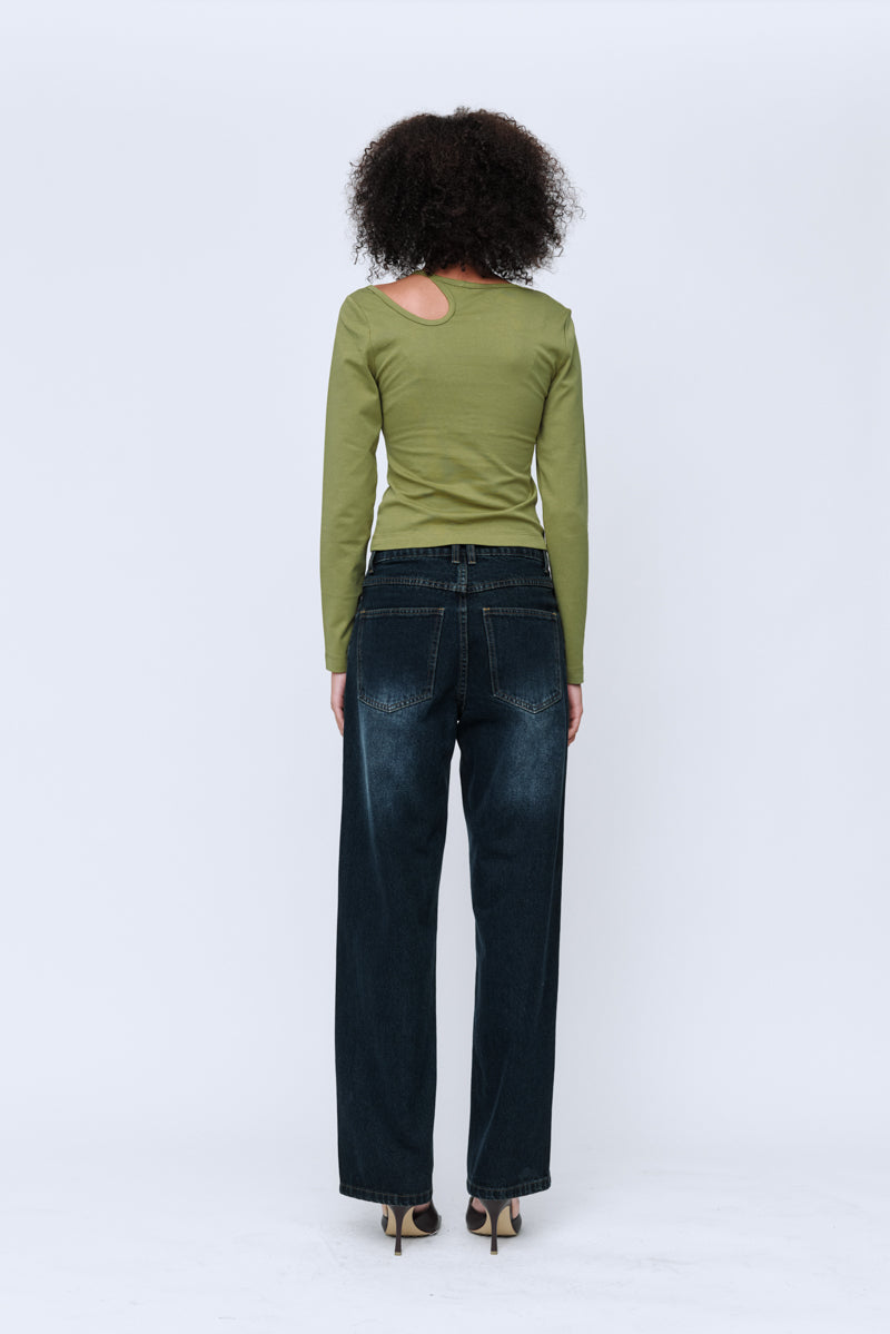 Loop Knit Top - Olive Green