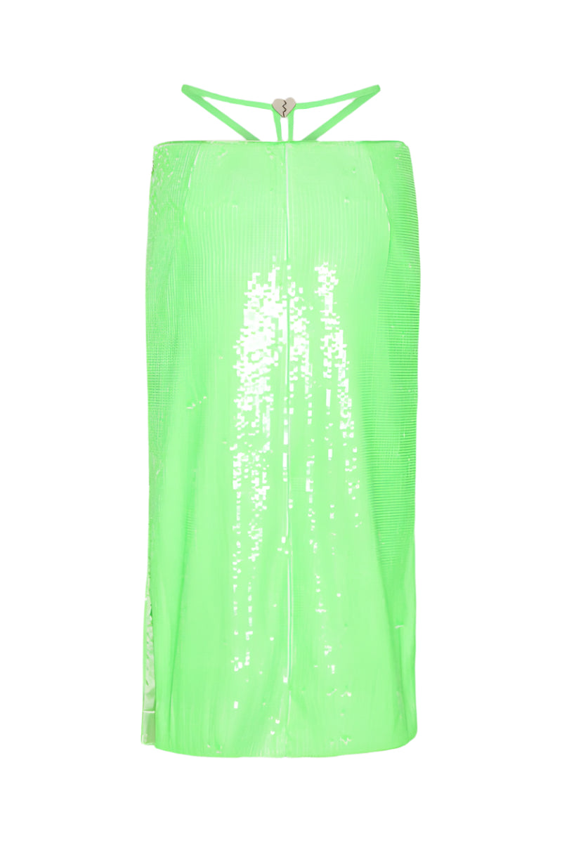 Sequins Midi Slit Skirt