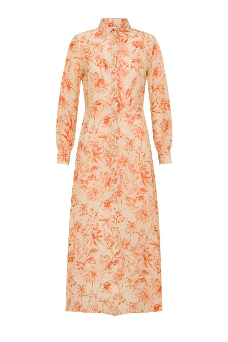 Bethany Silk Blend Midi Dress