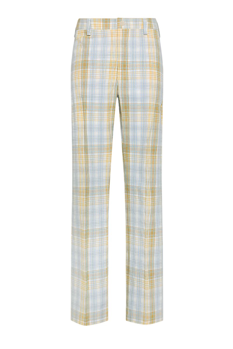 Jasmine Check Cotton Trousers