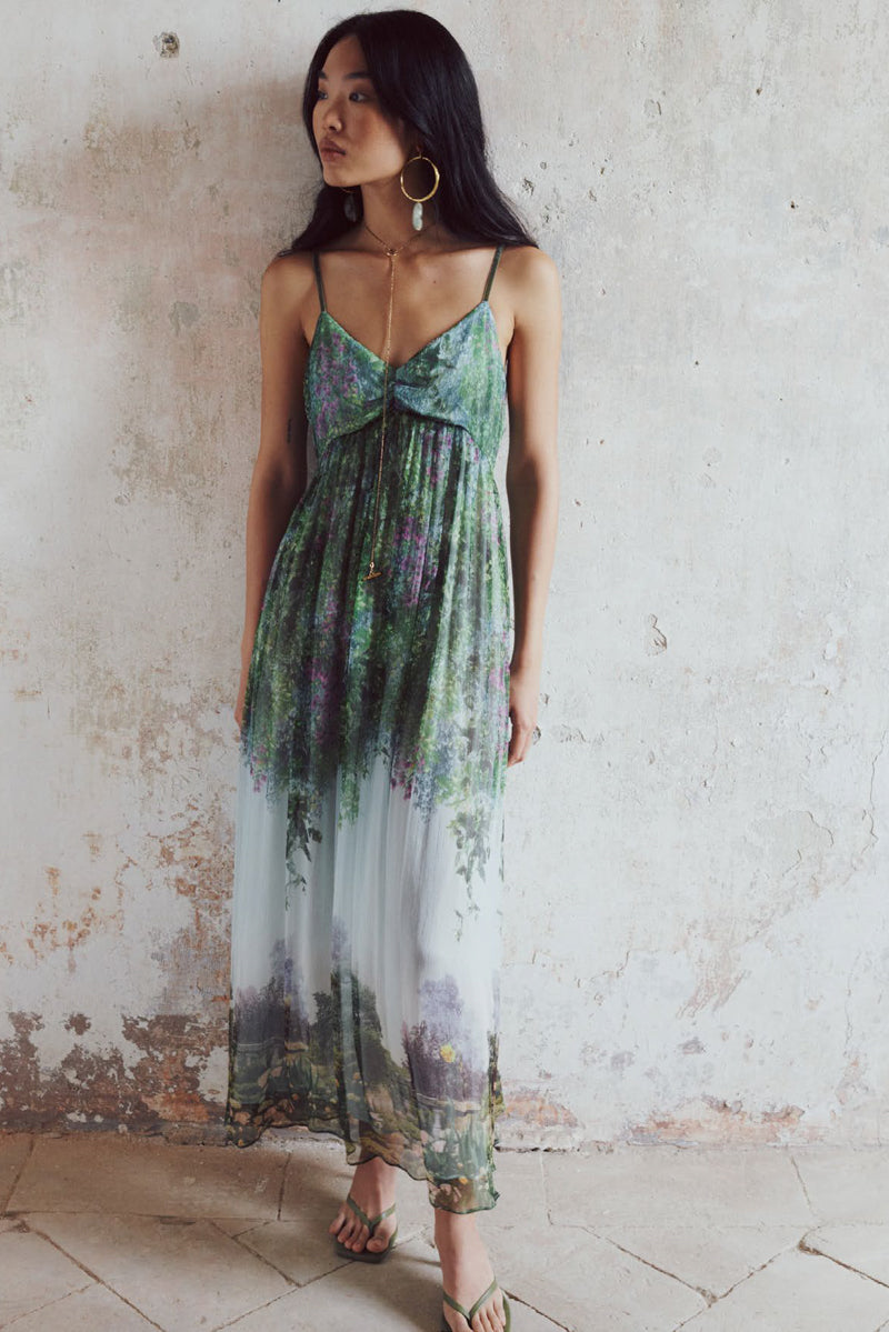 Deco' Silk Maxi Dress