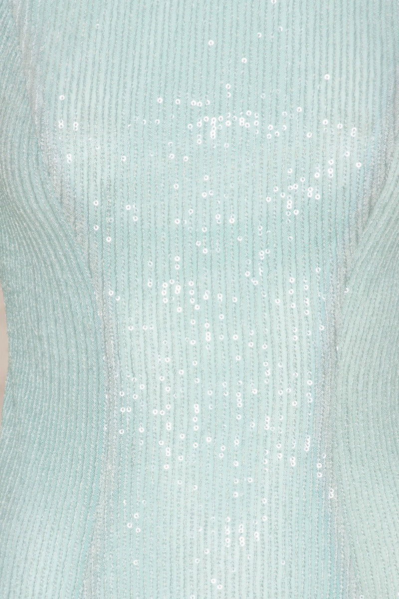 Sequins Open Back Dress