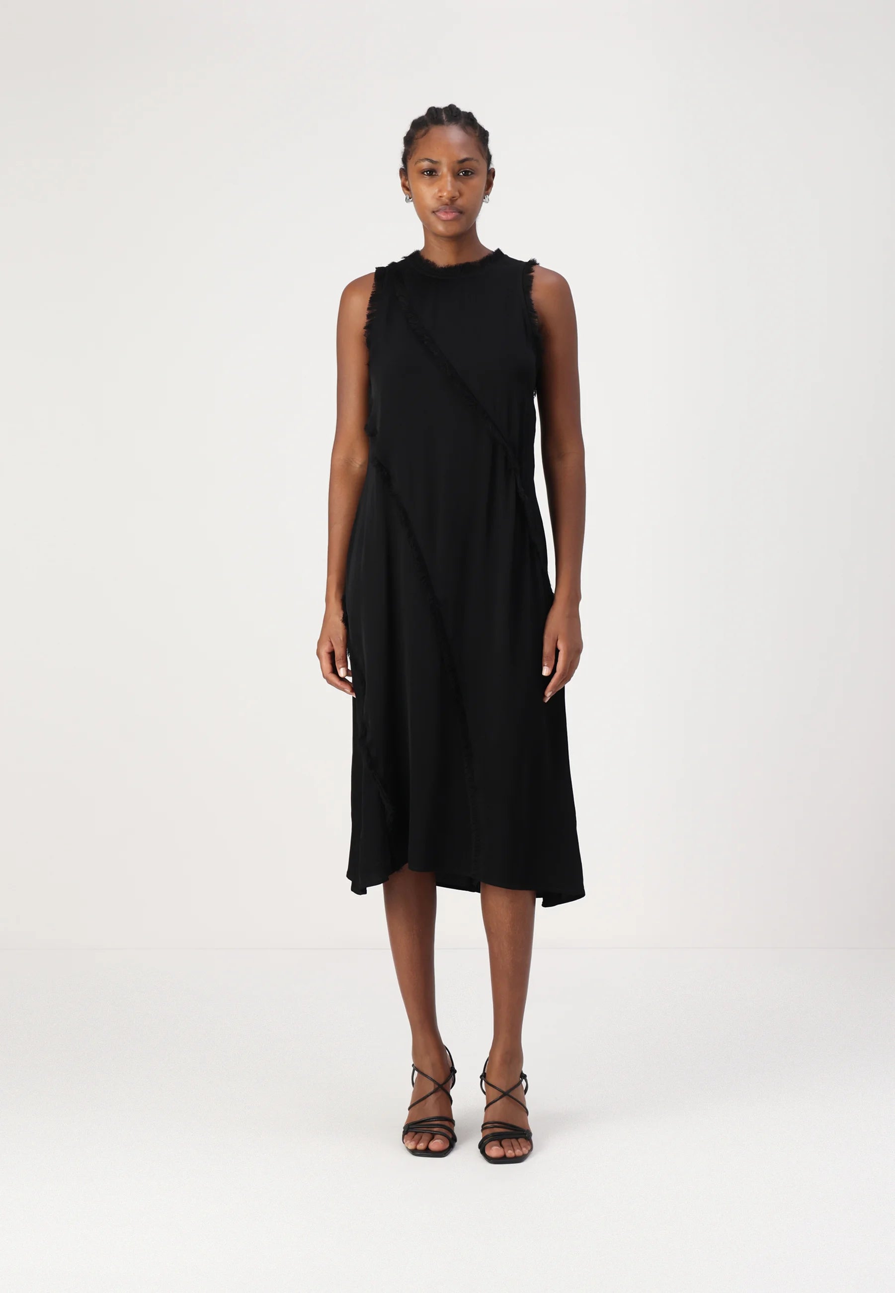 Rose Matte Crepe Midi Dress