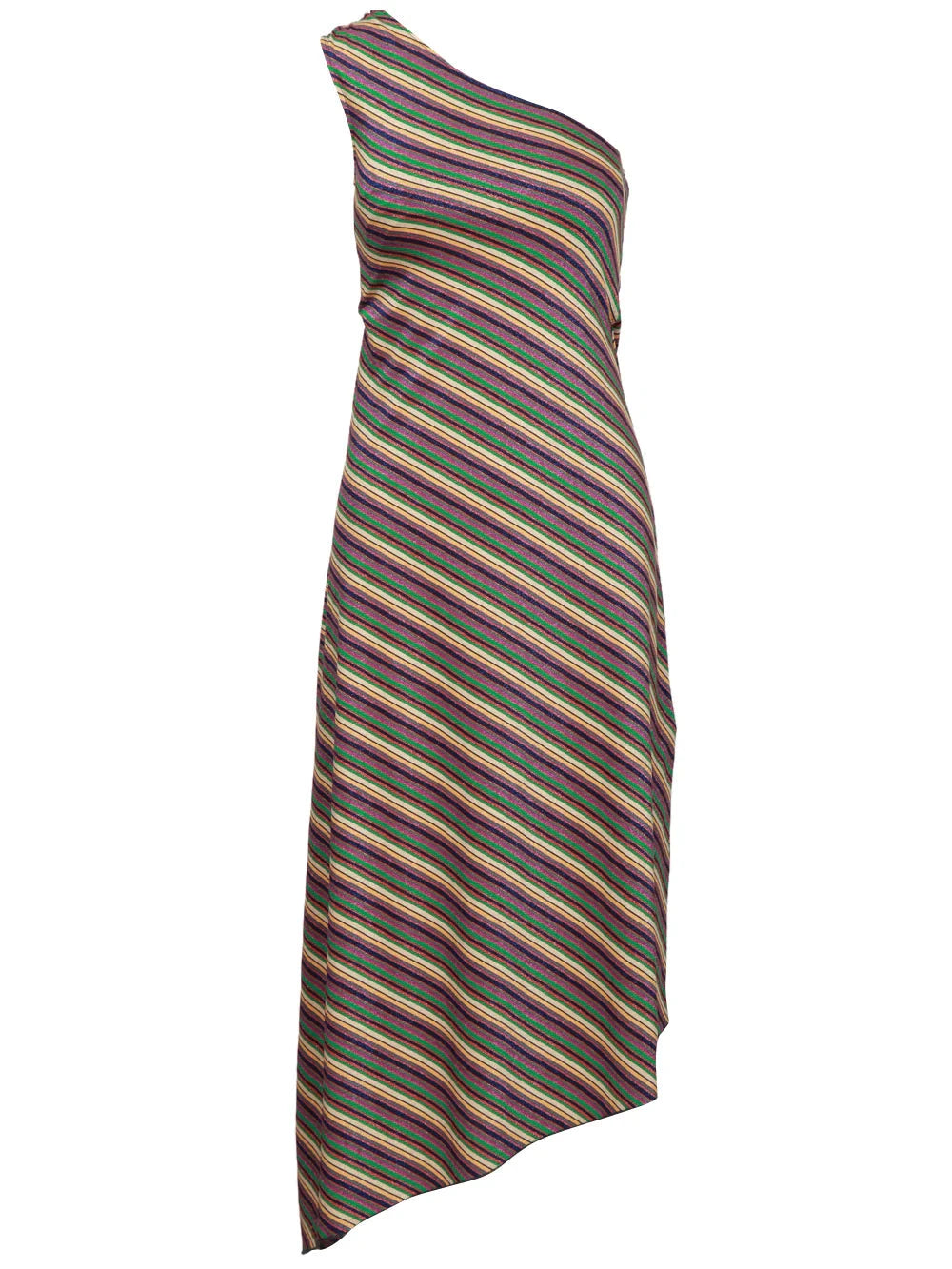Frida Lurex Jersey One Shoulder Dress