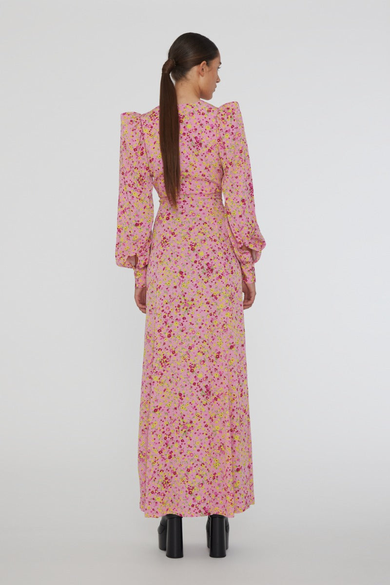 Jacquard V Neck Maxi Dress