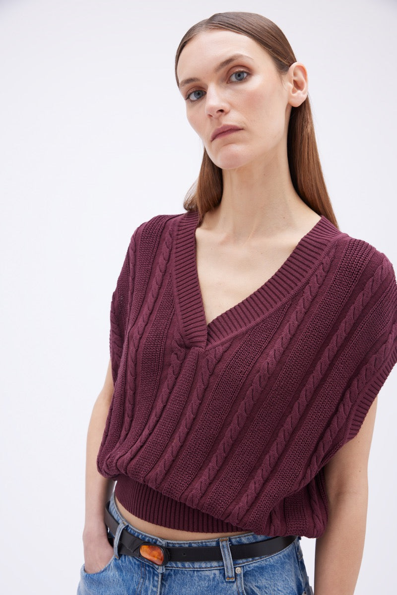 Cable Knit Vest