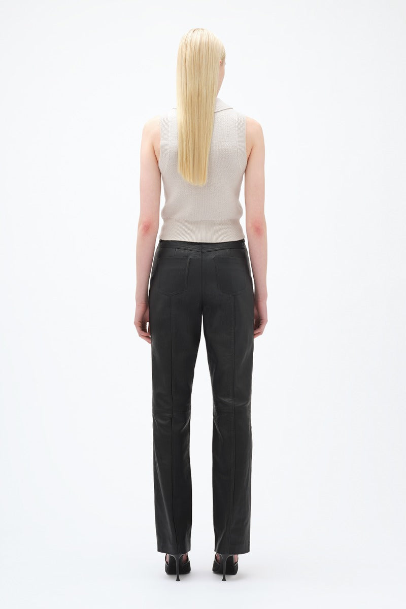 Knitted Merino Polo Top