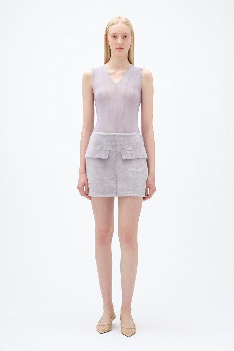 Short Shearling Skirt