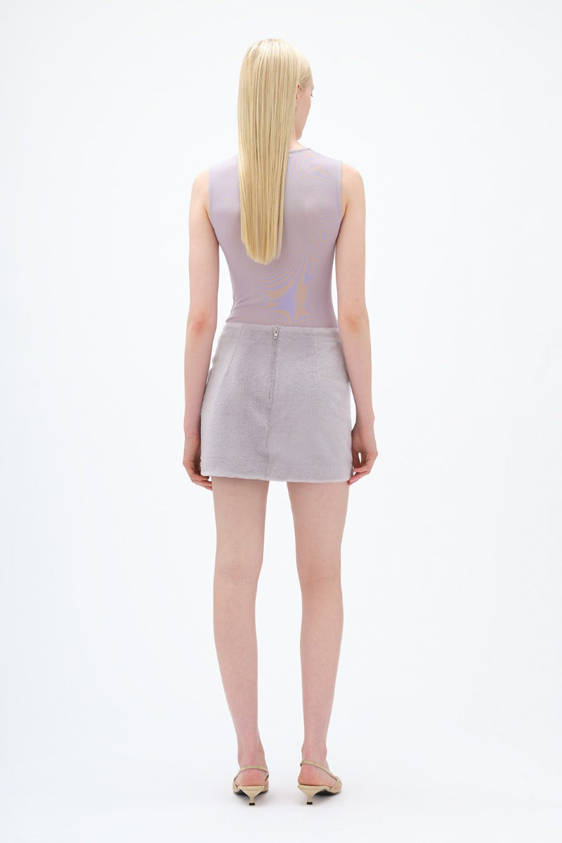 Short Shearling Skirt