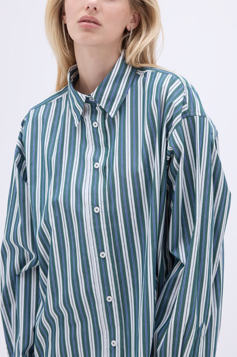 Oversized Striped Cotton Shirt