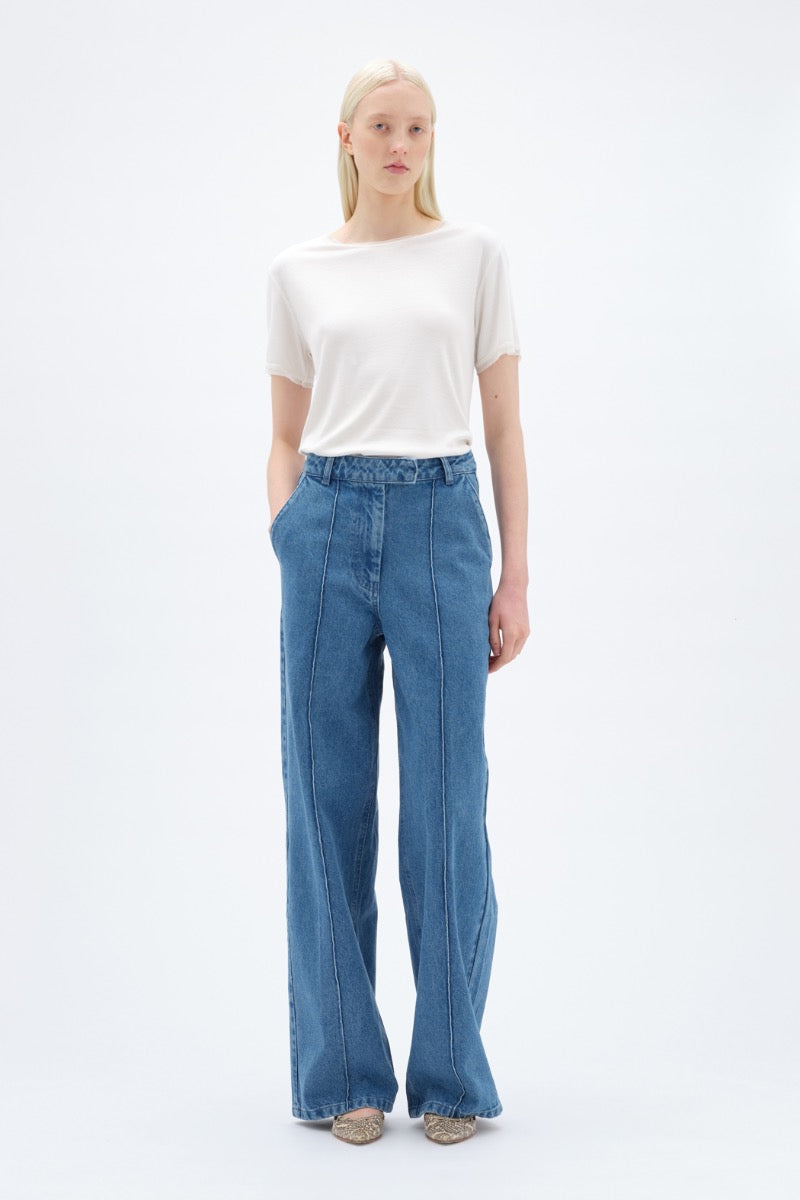 Tapered Cocoon Denim Pants