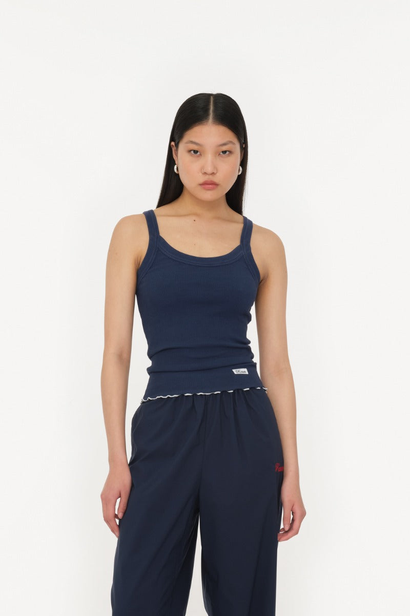 Rib Tank Top Navy