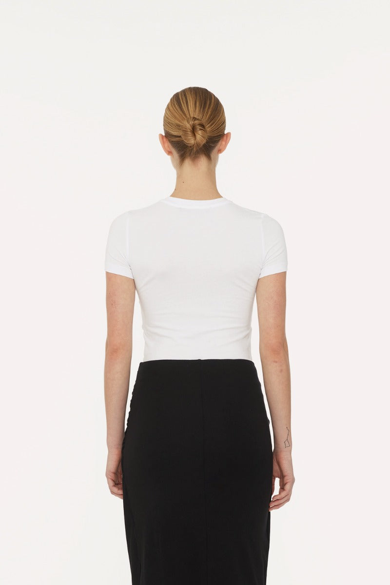 Fitted Twisted T-Shirt White